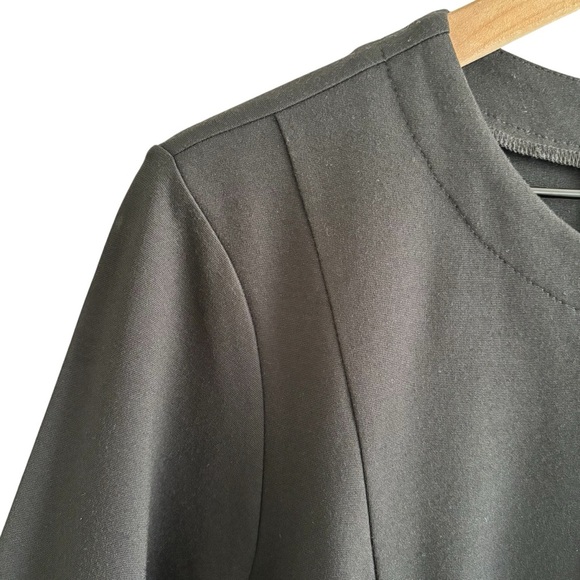 J. Jill Ponte Knit Black Dress Size Large Keyhole Back Office Workwear Stretch - Picture 11 of 16